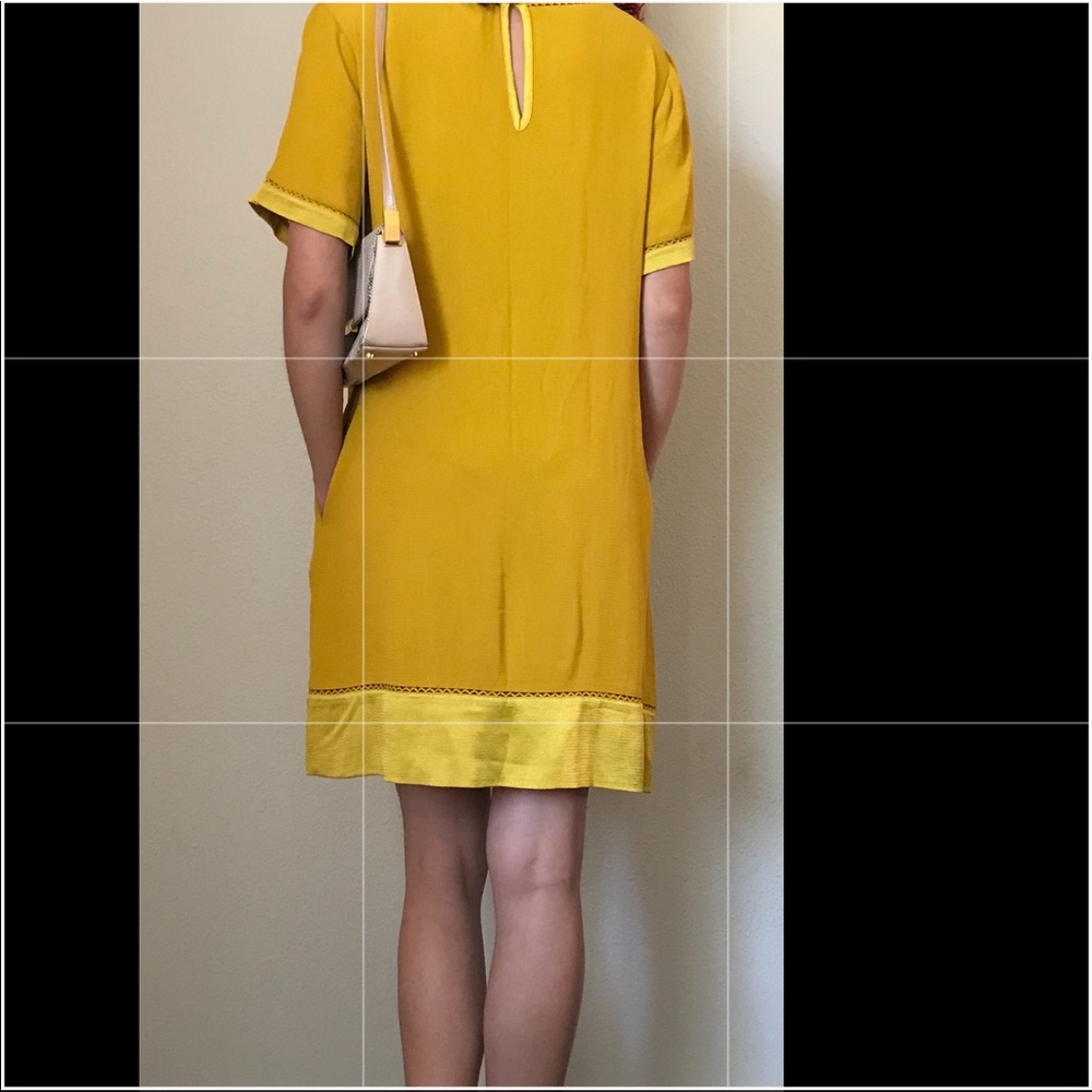 Maeve Anthropologie Yellow Tunic Dress L - Picture 5 of 6